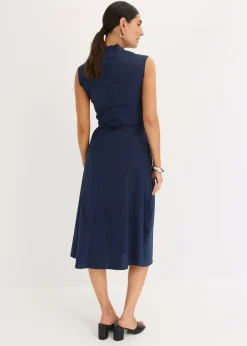 bonprix bonprix Vestido con detalle de cordón Azul marino Hot