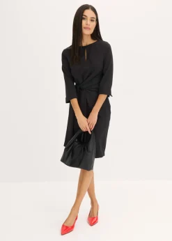 bonprix bonprix Vestido con detalle de cordón Negro
