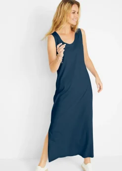 bonprix bonprix Vestido con diseño jaspeado azul marino moteado New