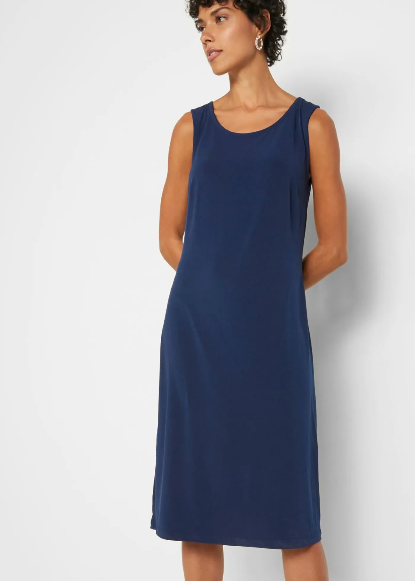 bonprix bonprix Vestido con encaje (2 piezas) Azul marino Sale