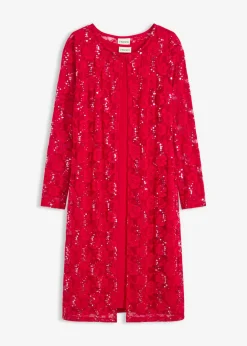 bonprix bonprix Vestido con encaje (2 piezas) Rojo oscuro Clearance