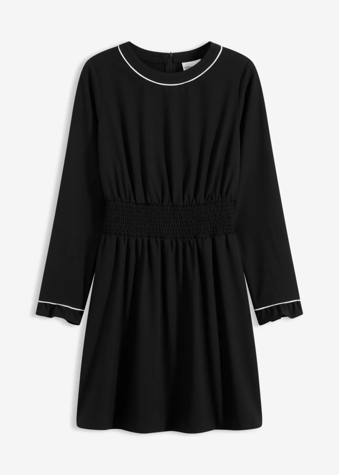 bonprix bonprix Vestido con volantes Negro-blanco lana Best