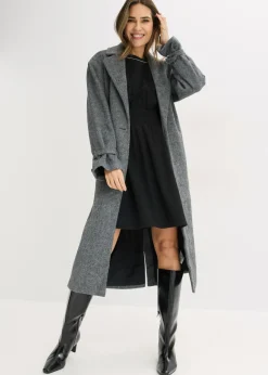 bonprix bonprix Vestido con volantes Negro-blanco lana Best