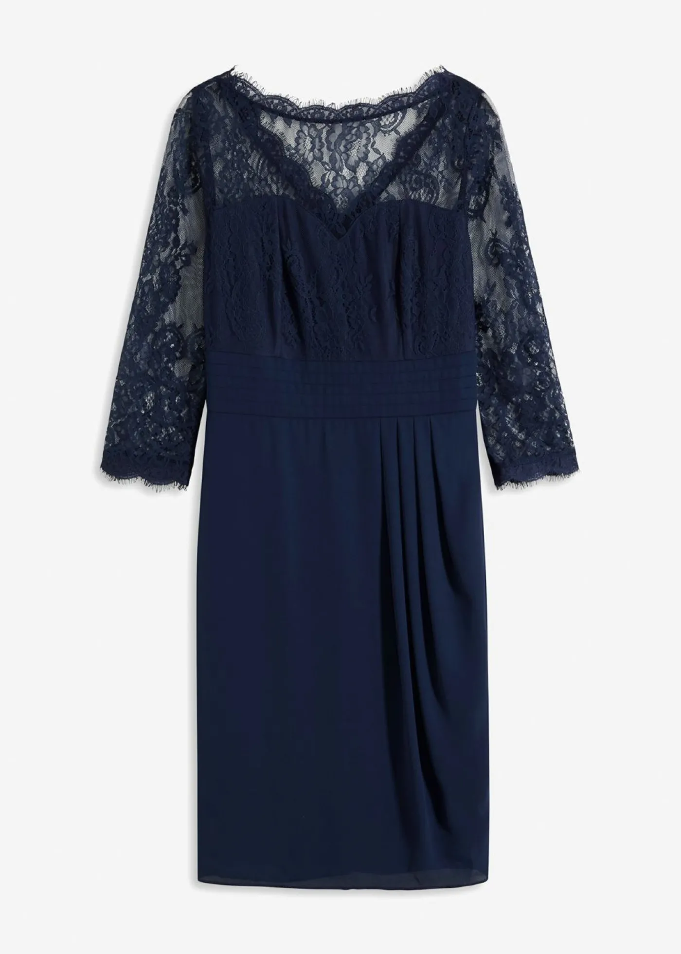 bonprix bonprix Vestido corto con encaje Azul marino Outlet
