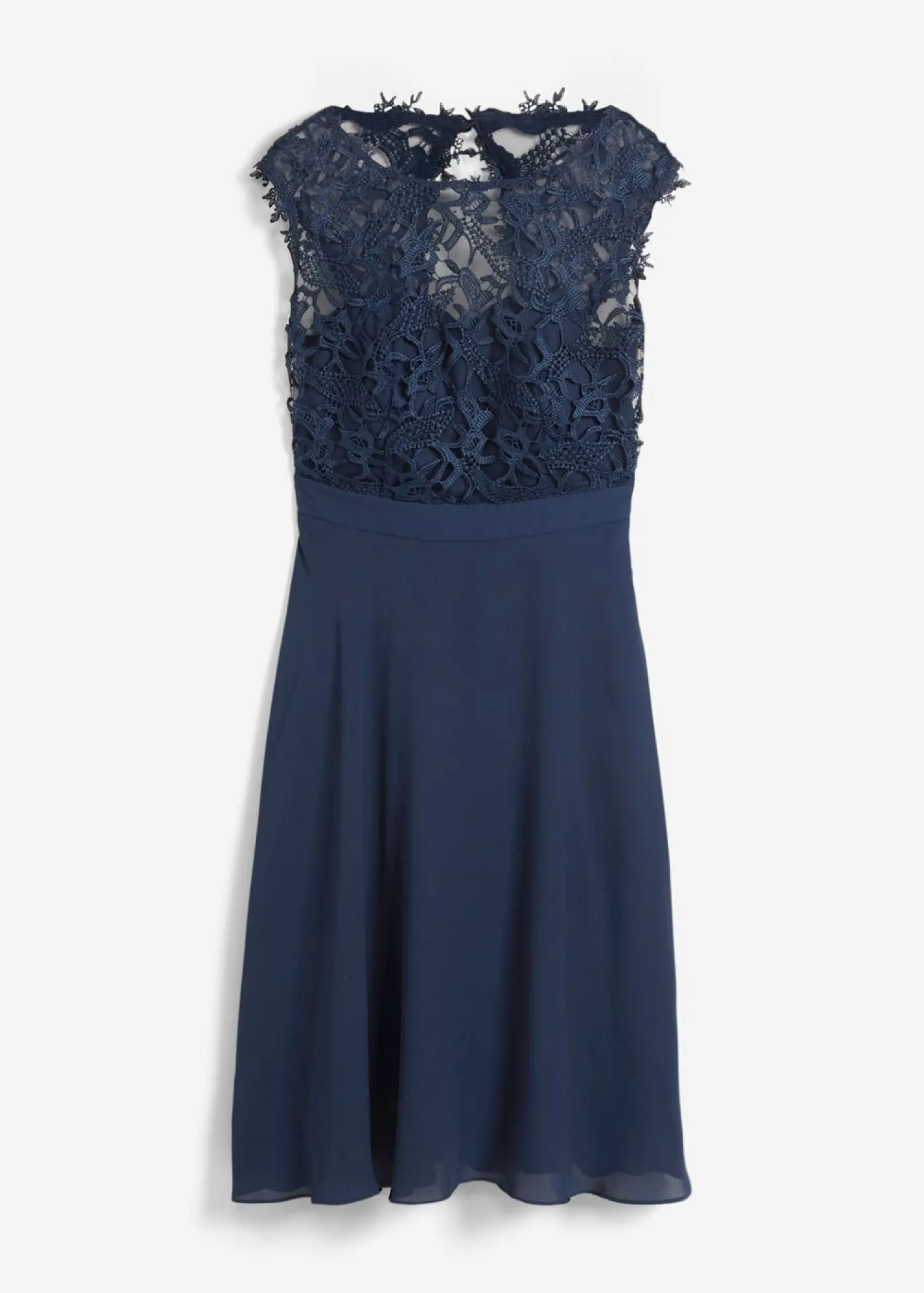 bonprix bonprix Vestido corto con encaje Azul marino Online