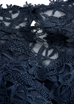 bonprix bonprix Vestido corto con encaje Azul marino Online