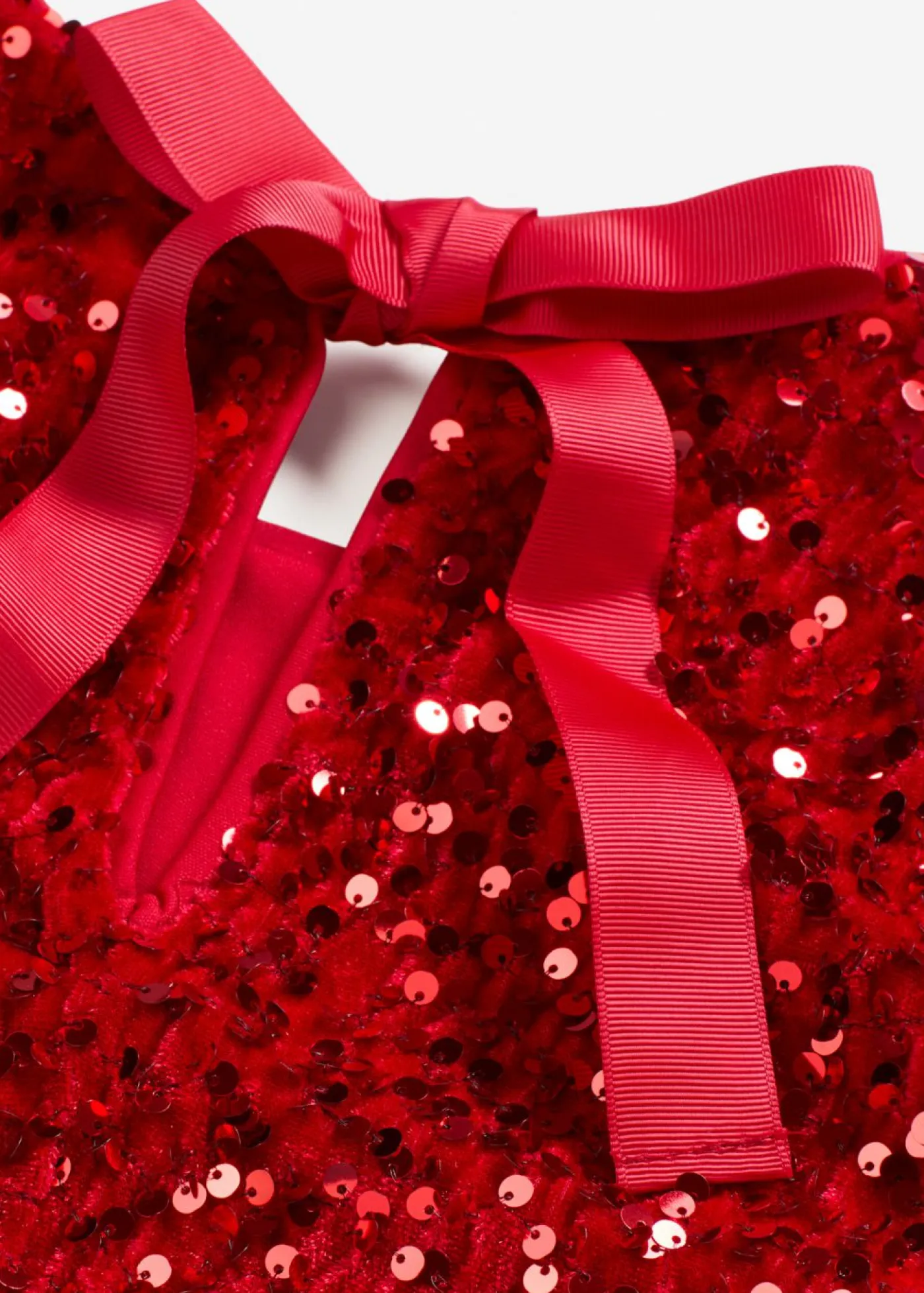 bonprix bonprix Vestido corto con lentejuelas rojo cayena