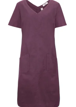 bonprix bonprix Vestido corto con lino morado intenso