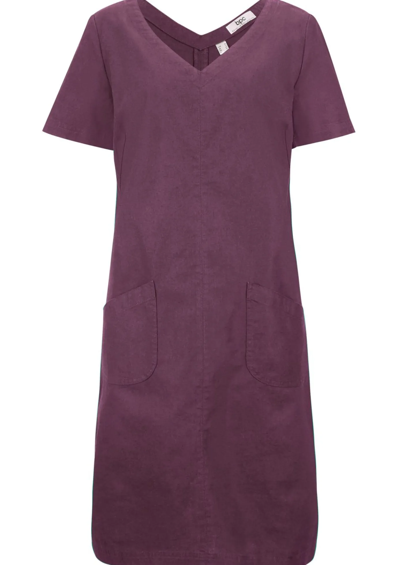 bonprix bonprix Vestido corto con lino morado intenso