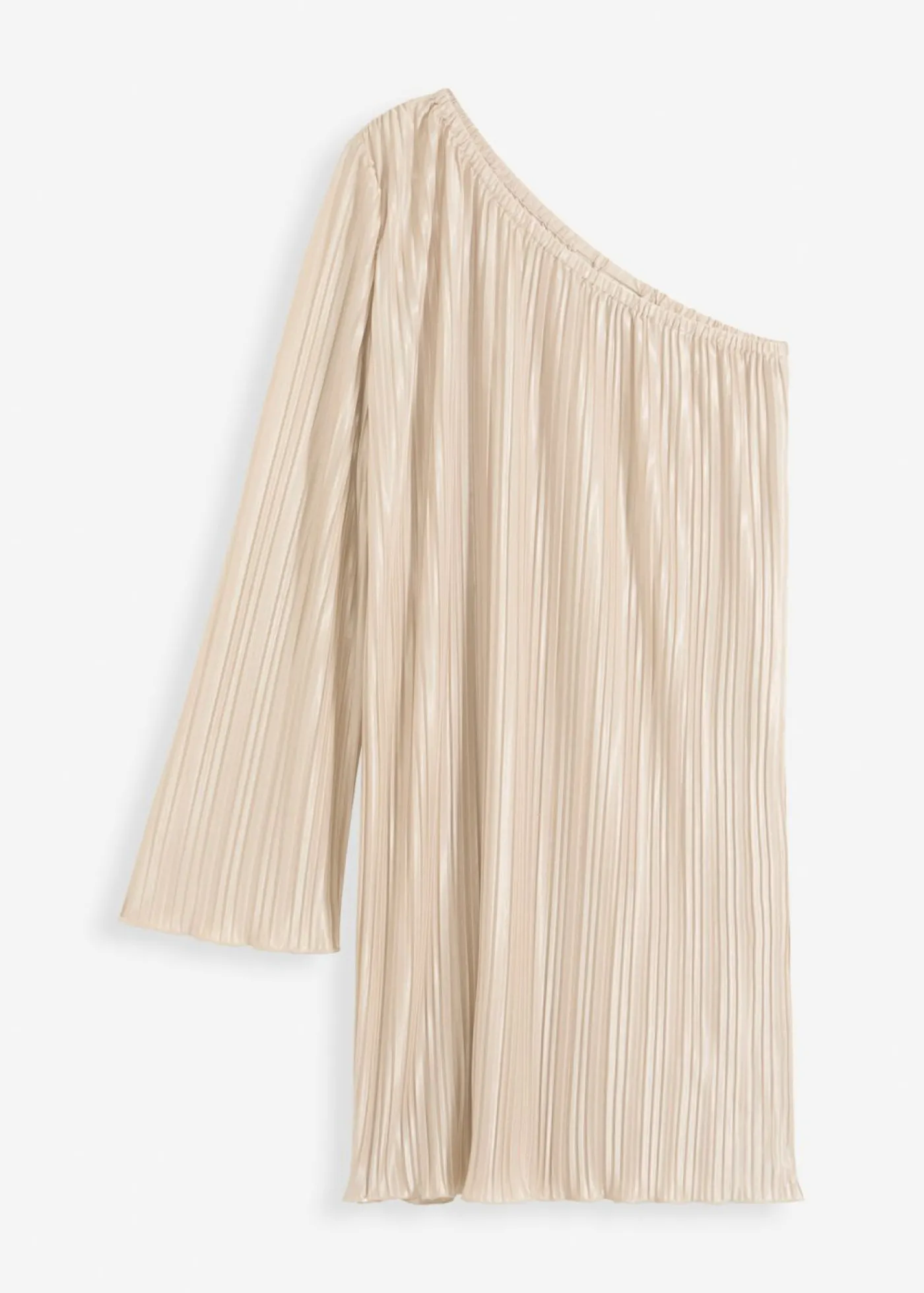 bonprix bonprix Vestido corto con plisado Champán Sale