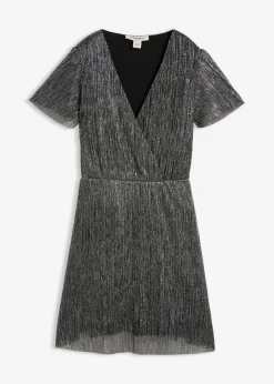 bonprix bonprix Vestido corto con purpurina Plata Online