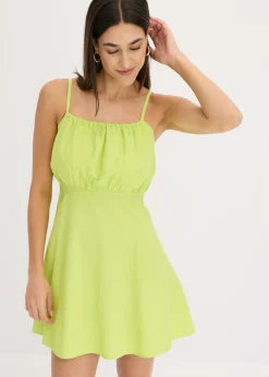 bonprix bonprix Vestido corto de algodón orgánico puro Amarillo cítrico New