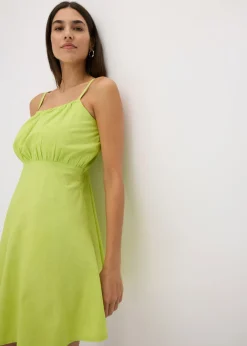 bonprix bonprix Vestido corto de algodón orgánico puro Amarillo cítrico New