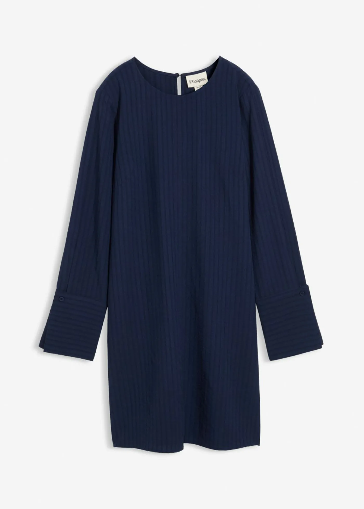 bonprix bonprix Vestido corto de material estructurado Azul marino New