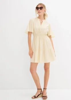bonprix bonprix Vestido corto de mezcla de viscosa fluida Crudo New