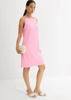 bonprix bonprix Vestido corto de neopreno fluido Rosa Discount