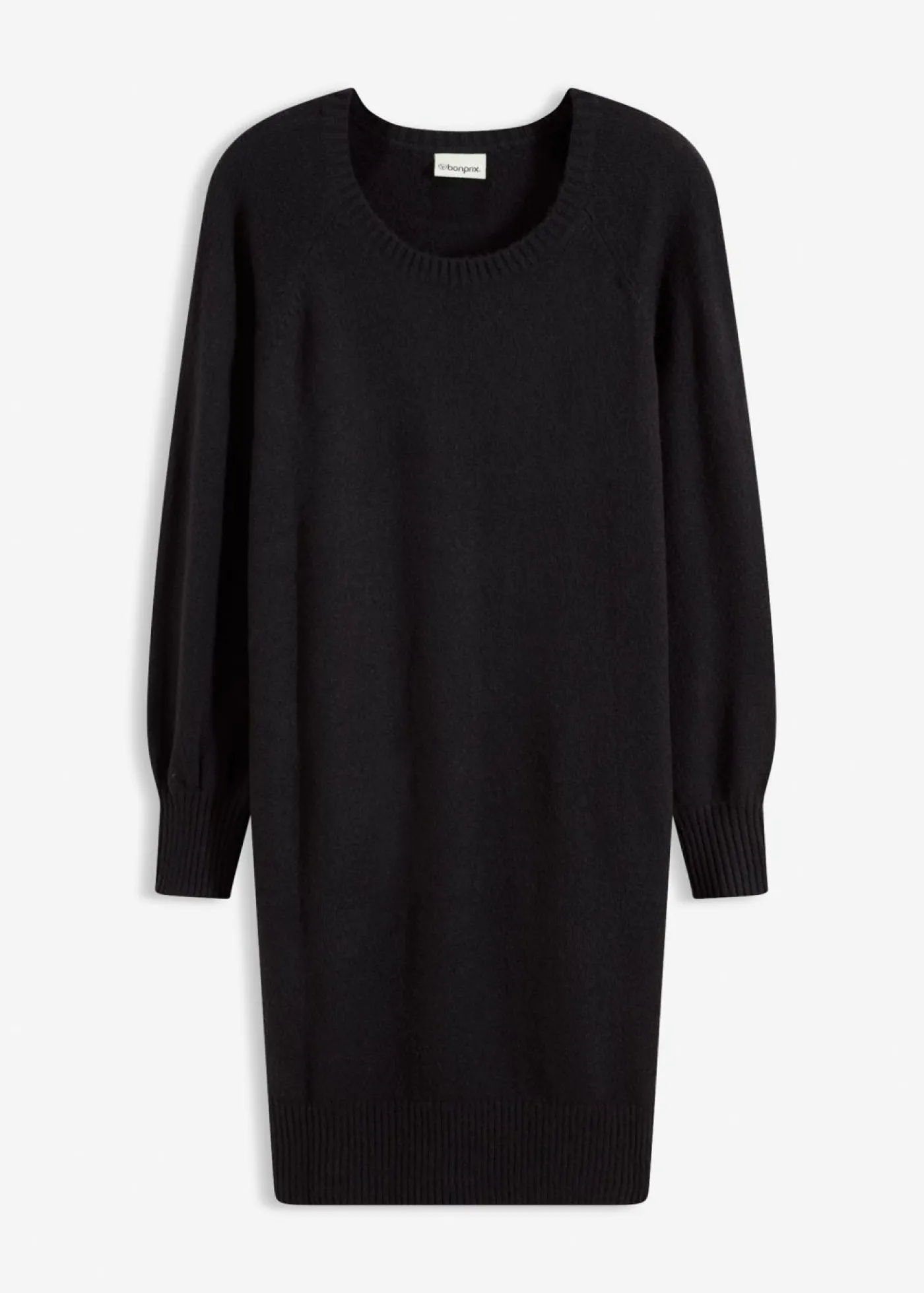 bonprix bonprix Vestido corto de punto Negro Sale