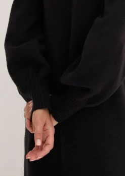 bonprix bonprix Vestido corto de punto Negro Sale