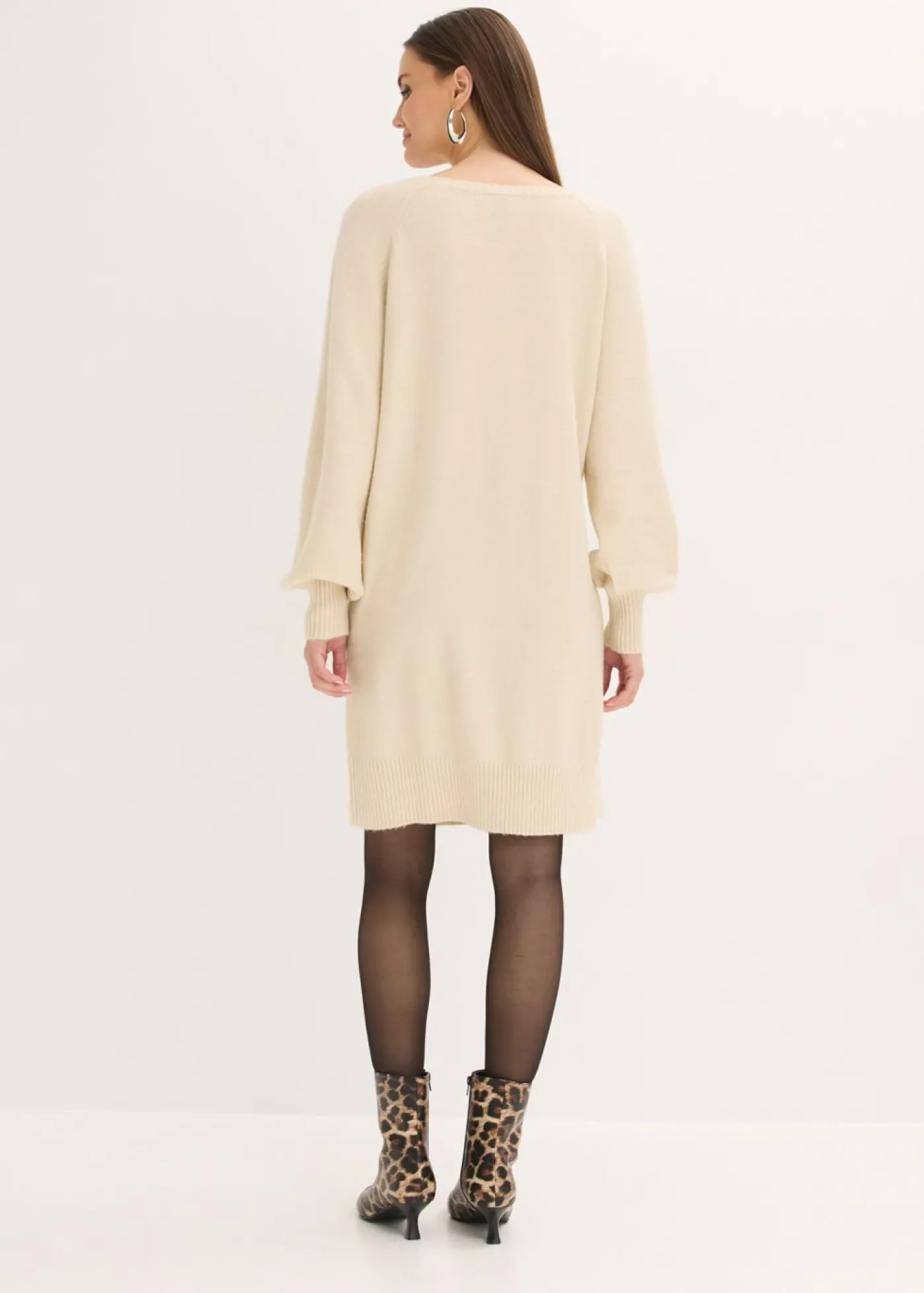 bonprix bonprix Vestido corto de punto Arena claro Discount
