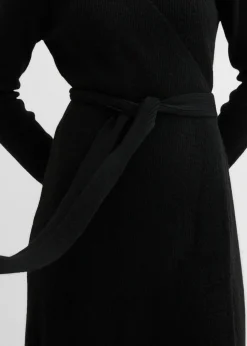 bonprix bonprix Vestido cruzado de punto para durante y después del embarazo Negro Online