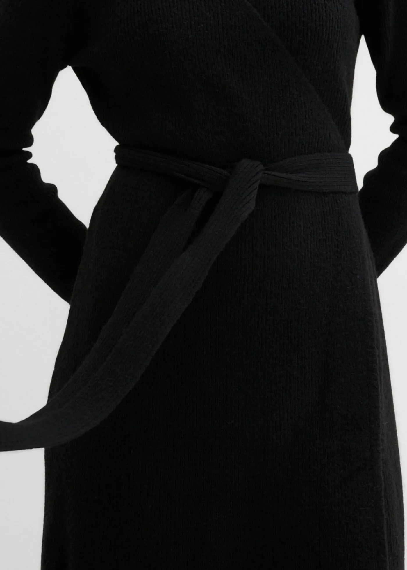 bonprix bonprix Vestido cruzado de punto para durante y después del embarazo Negro Online