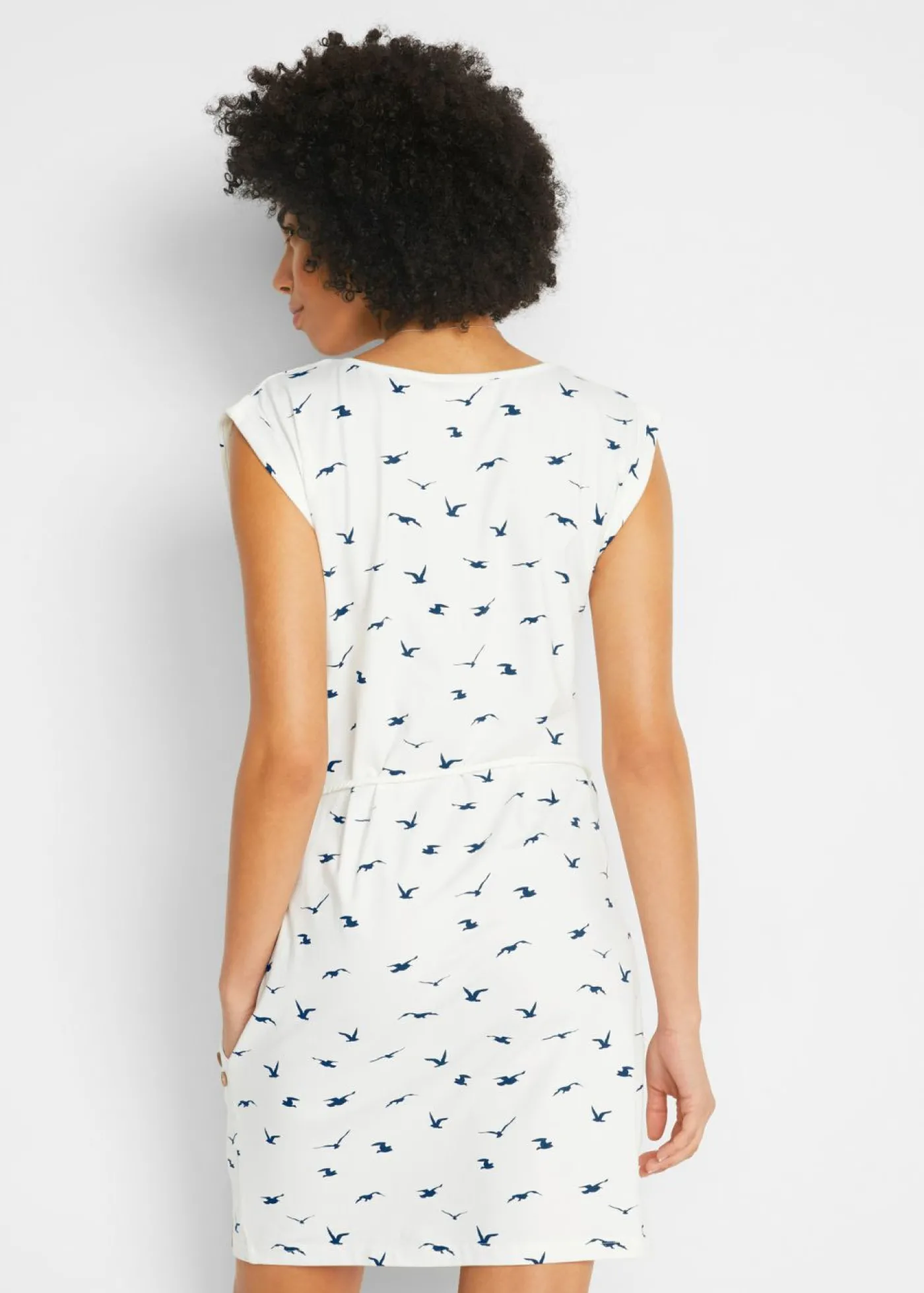 bonprix bonprix Vestido de algodón Blanco lana Sale