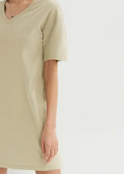 bonprix bonprix Vestido de algodón azul marino+verde alga New