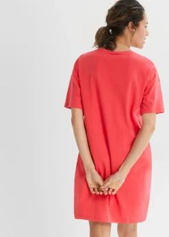bonprix bonprix Vestido de algodón rosa hibisco+negro Sale