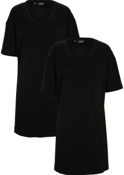 bonprix bonprix Vestido de algodón Negro Clearance