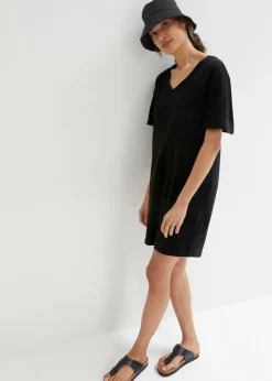 bonprix bonprix Vestido de algodón Negro Clearance