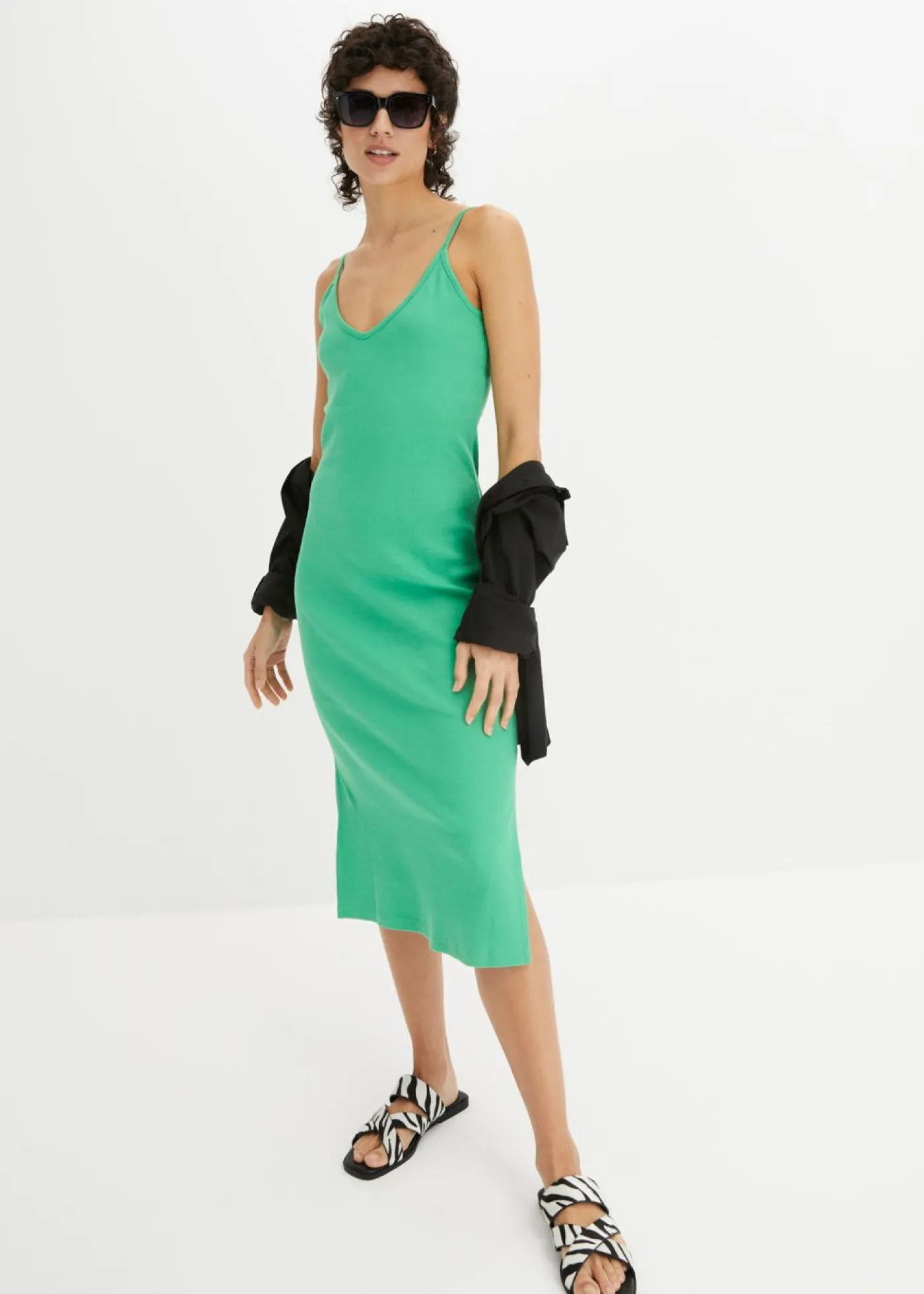 bonprix bonprix Vestido de algodón Verde ópalo