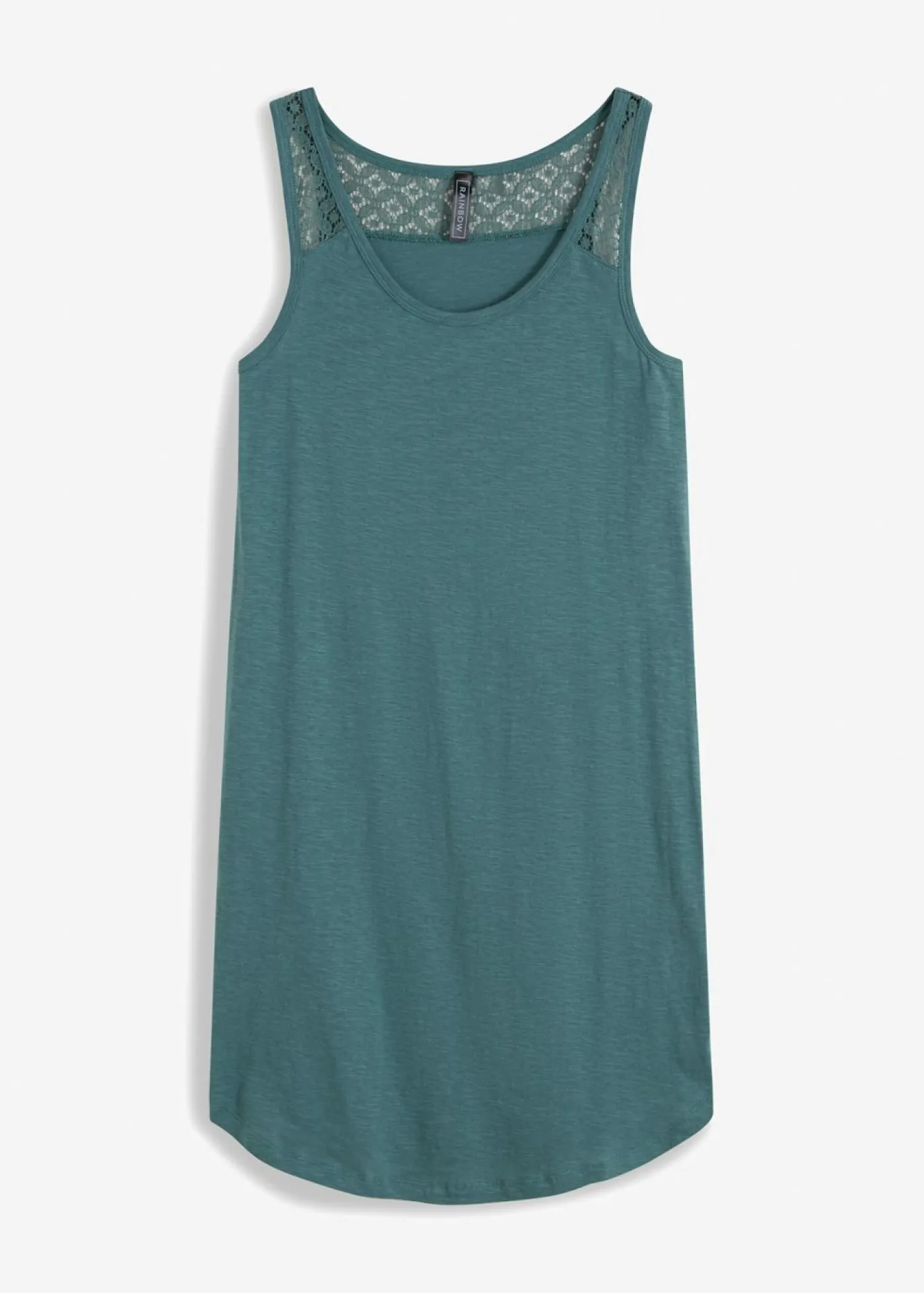 bonprix bonprix Vestido de algodón con encaje Verde Hot