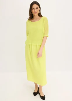 bonprix bonprix Vestido de aspecto 2 en 1 Amarillo cítrico Best