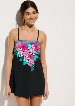 bonprix bonprix Vestido de baño con efecto moldeador medio Negro Hot