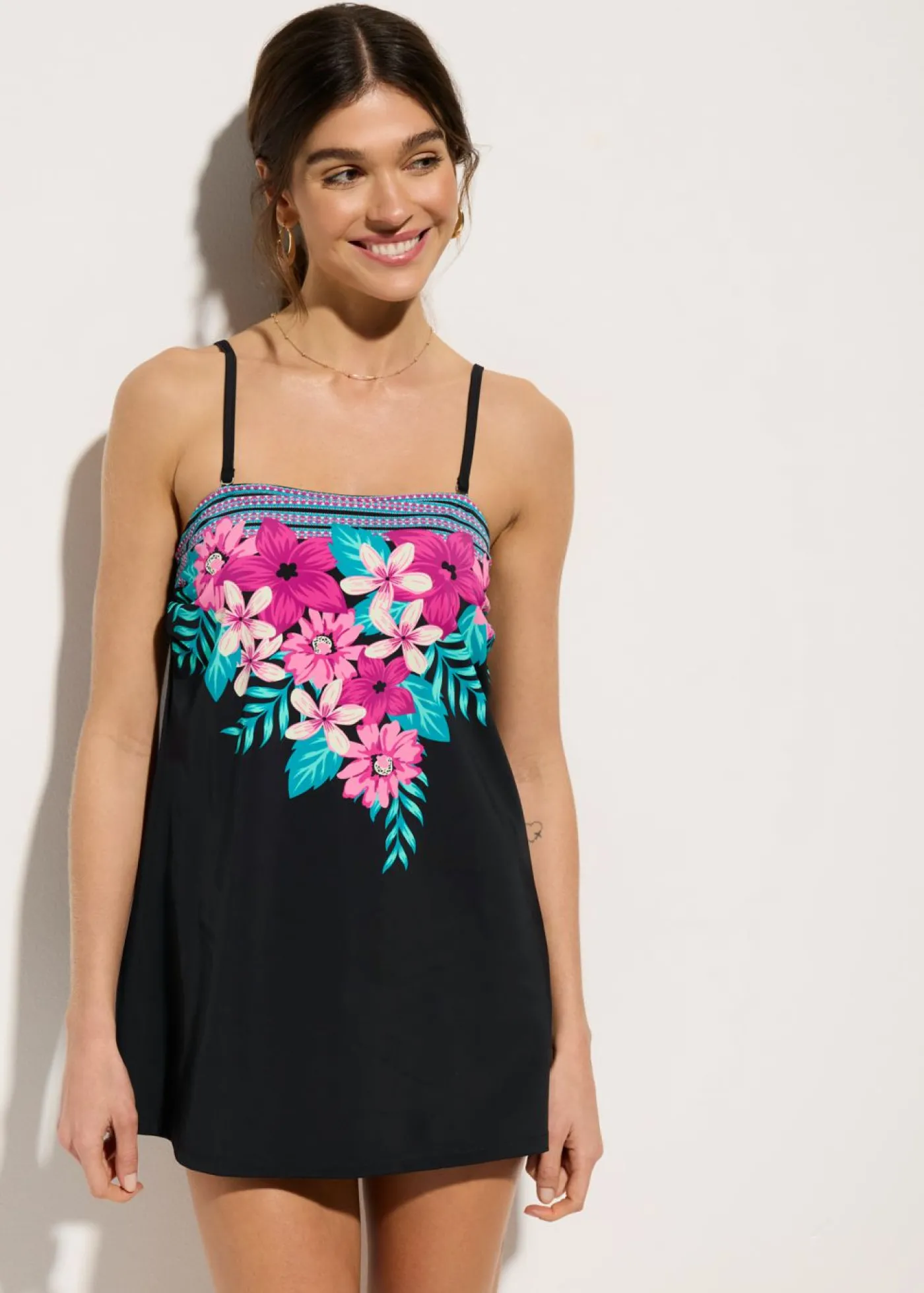 bonprix bonprix Vestido de baño con efecto moldeador medio Negro Hot