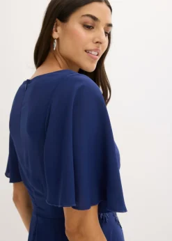 bonprix bonprix Vestido de cóctel con aplicación de encaje Azul oxford Discount