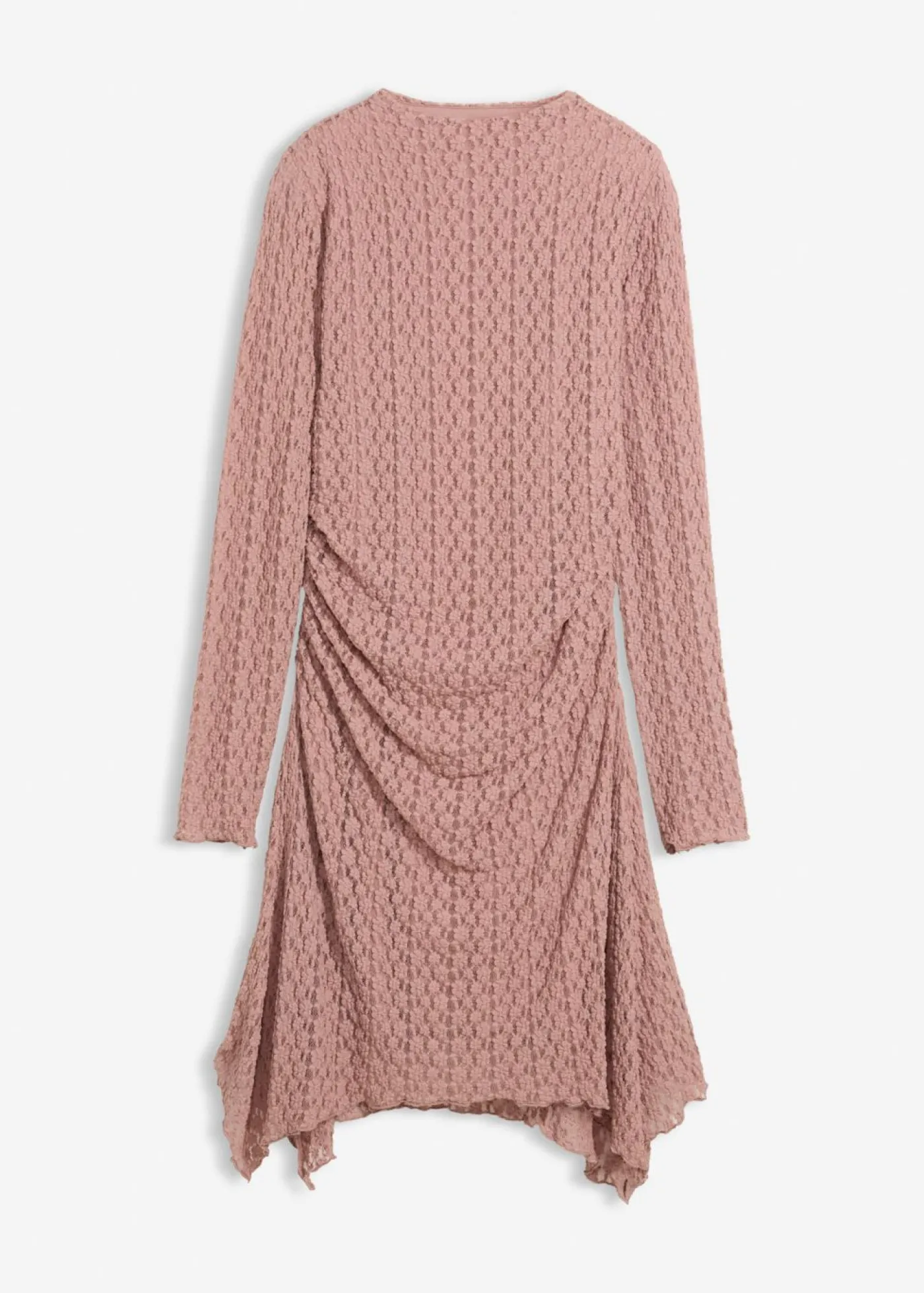 bonprix bonprix Vestido de encaje con dobladillo irregular Rosa palo
