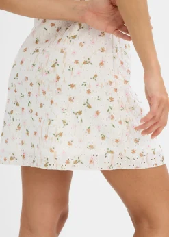 bonprix bonprix Vestido de encaje con estampado de flores blanco con flores Online