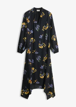 bonprix bonprix Vestido de gasa Negro con flores