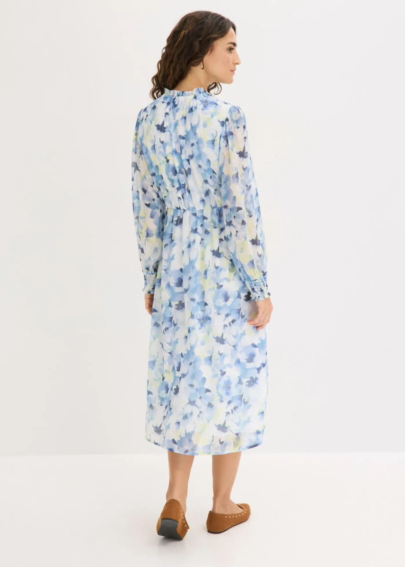 bonprix bonprix Vestido de gasa Azul Online
