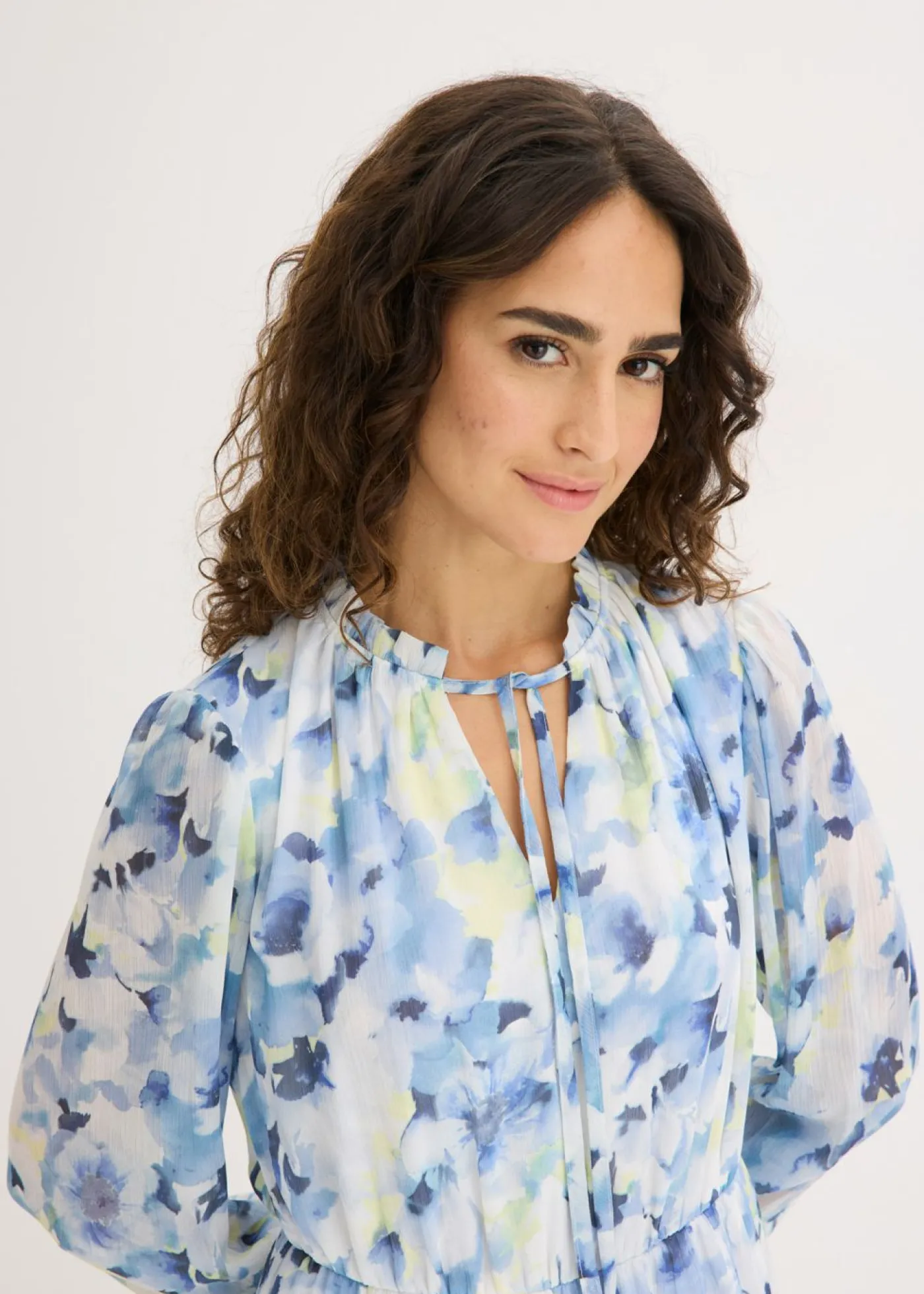 bonprix bonprix Vestido de gasa Azul Online