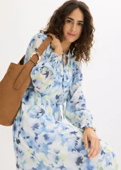 bonprix bonprix Vestido de gasa Azul Online