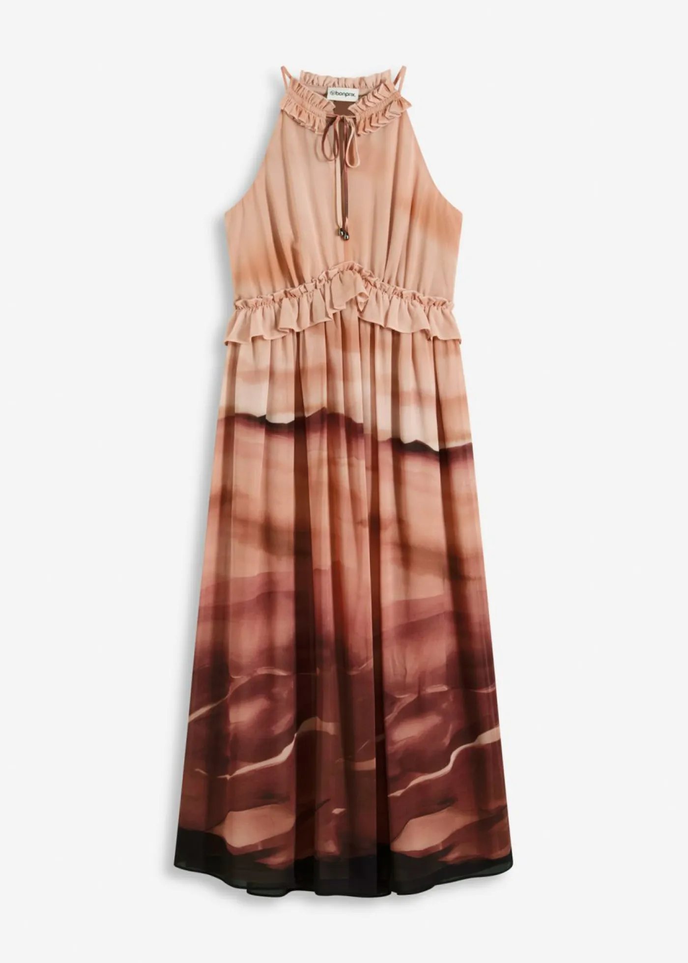 bonprix bonprix Vestido de gasa marrón Online