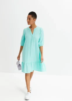 bonprix bonprix Vestido de gasa Azul mentol Outlet