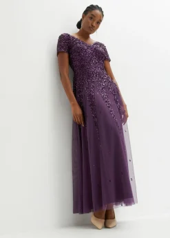 bonprix bonprix Vestido de lentejuelas Lila oscuro