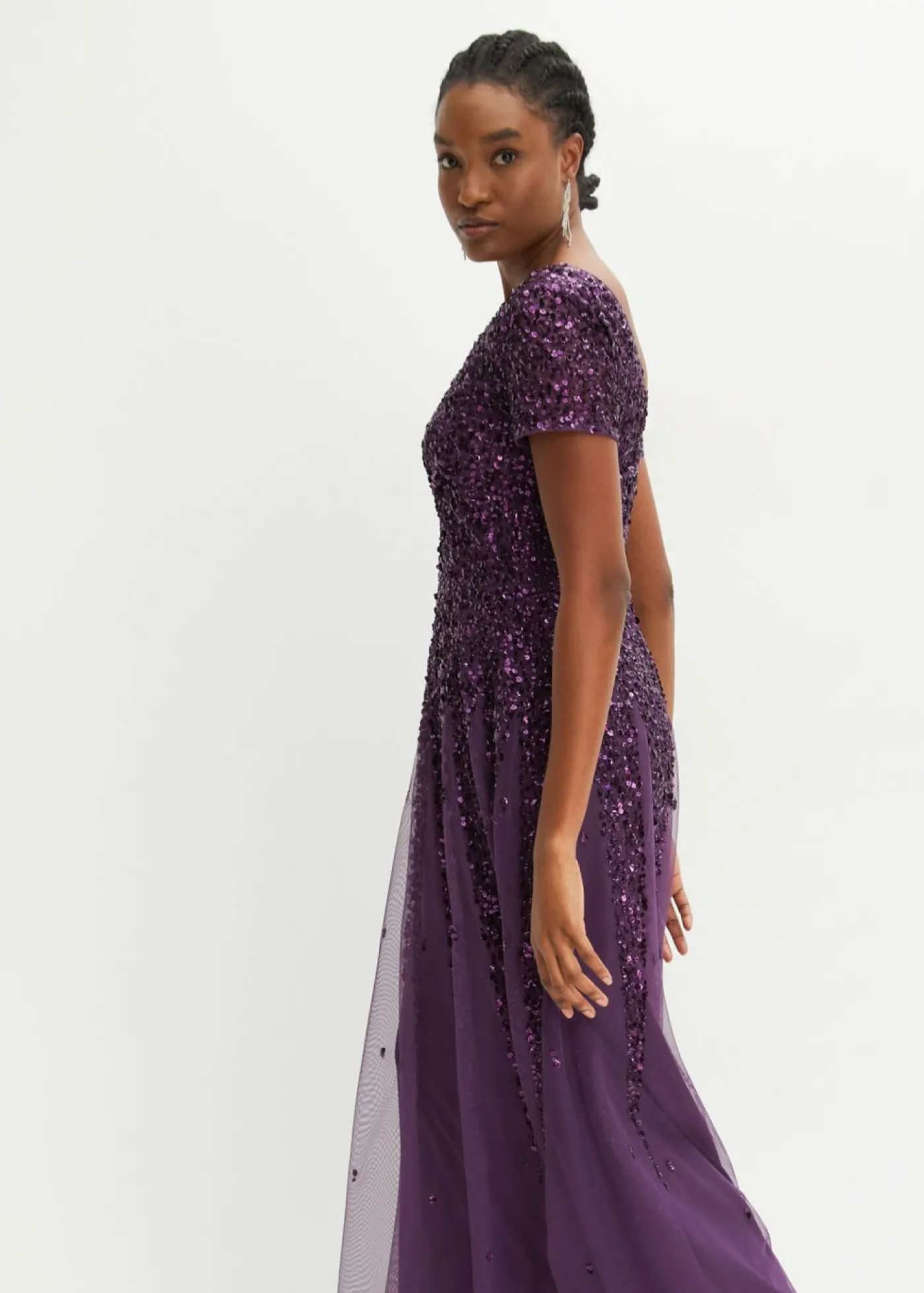 bonprix bonprix Vestido de lentejuelas Lila oscuro