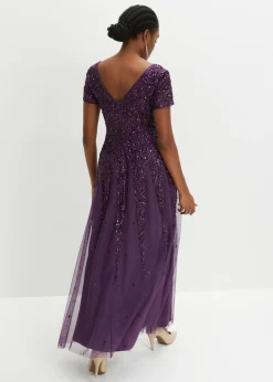 bonprix bonprix Vestido de lentejuelas Lila oscuro