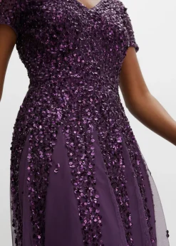bonprix bonprix Vestido de lentejuelas Lila oscuro