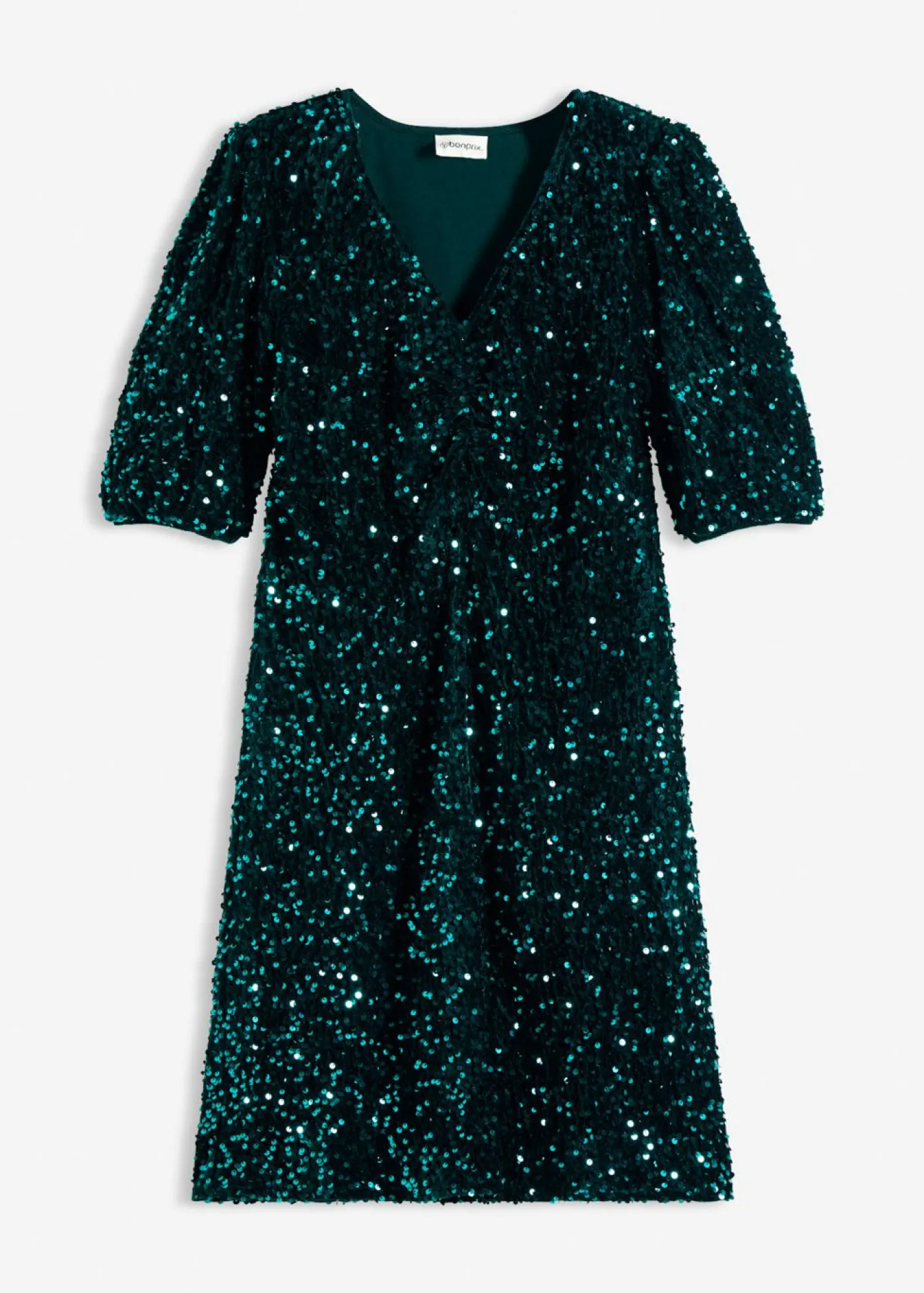 bonprix bonprix Vestido de lentejuelas Verde oscuro Sale