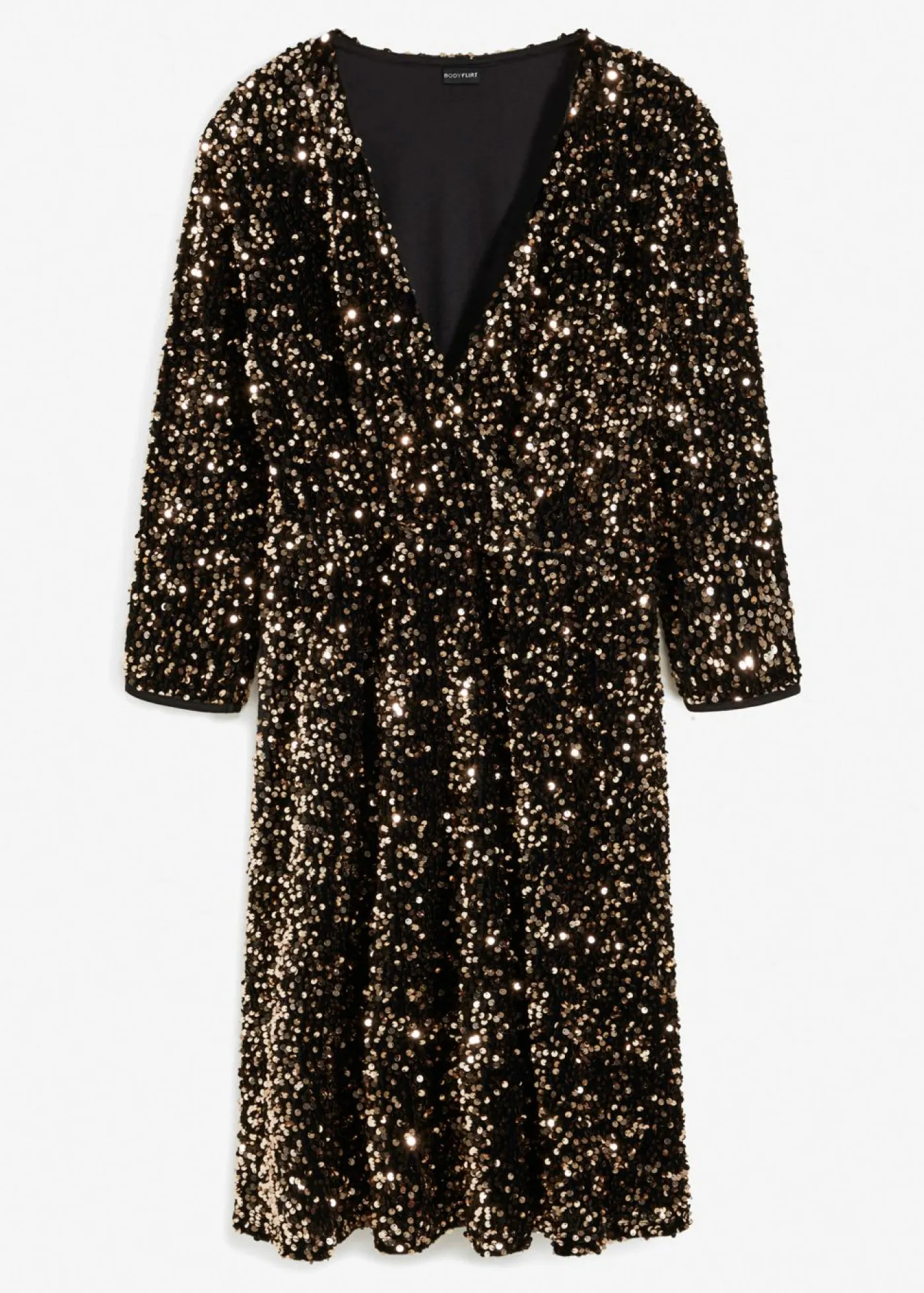 bonprix bonprix Vestido de lentejuelas Negro-oro rosado Best